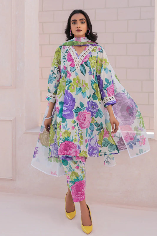 Digital Printed Swiss Linen 3pc Unstitch