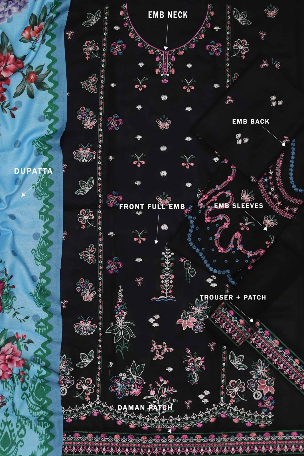 Maria B Dhanak - Heavy Embroidery