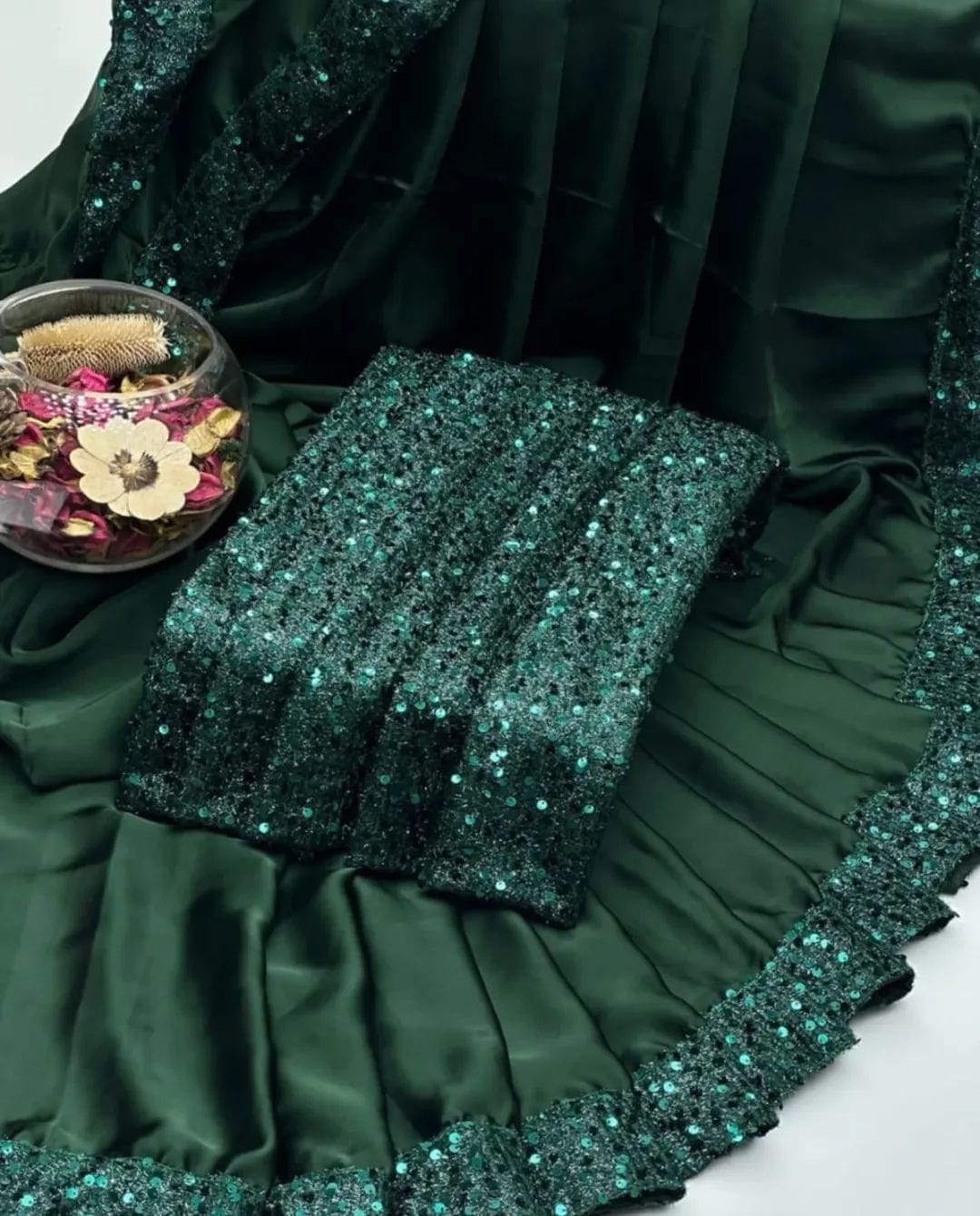 Party Wear Fancy Shamoze Silk Saree Unstitched