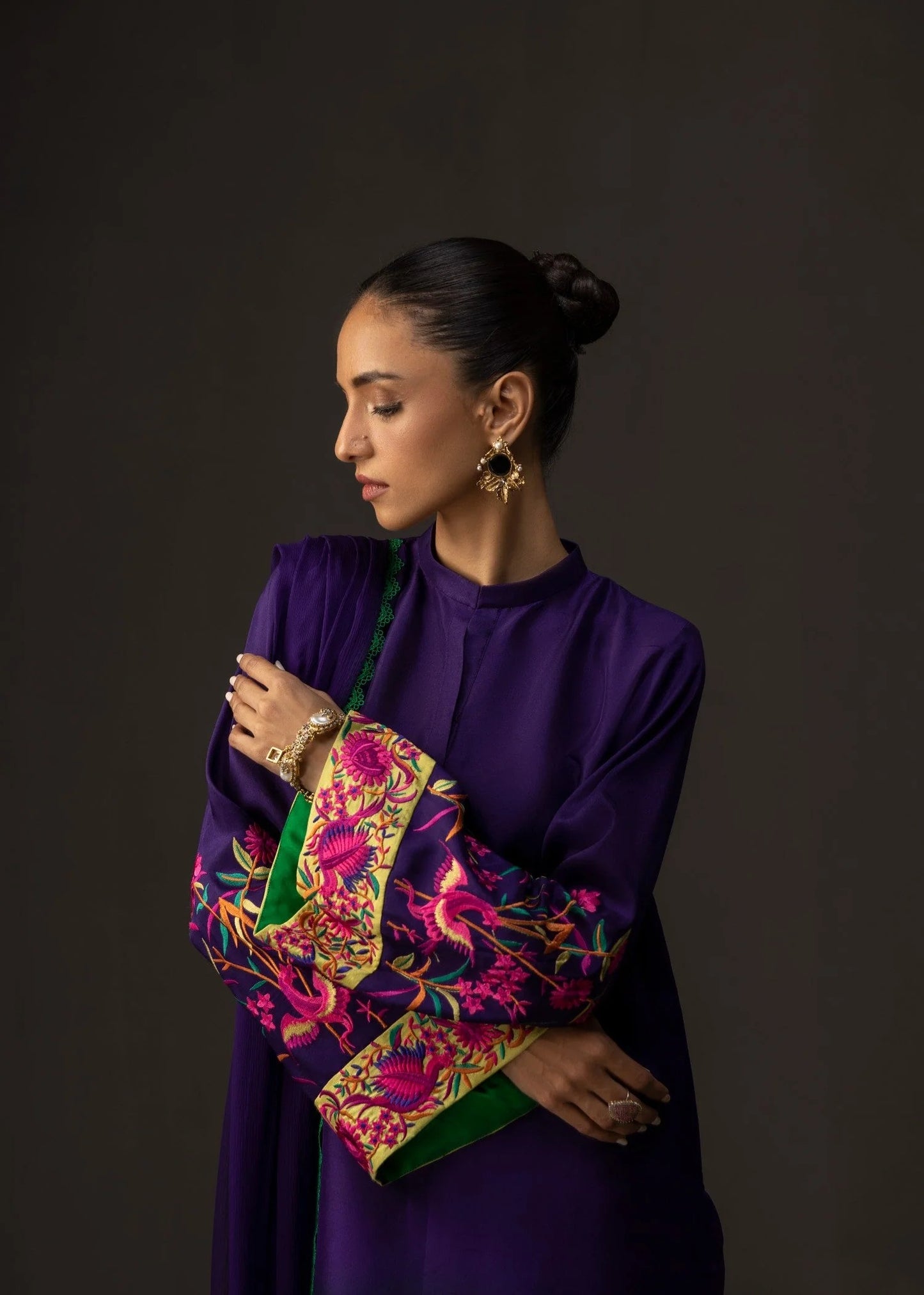 3pc Unstitch Embroidered and Printed Silk