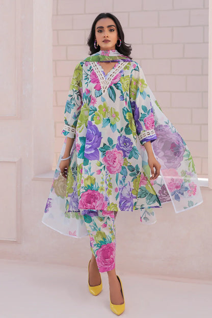 Digital Printed Swiss Linen 3pc Unstitch