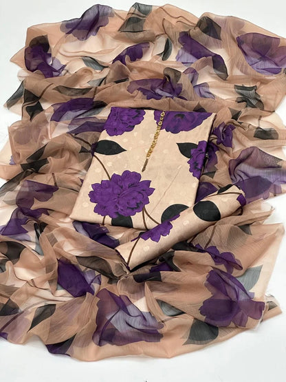 Digital Printed Swiss Lawn 3pc Unstitch