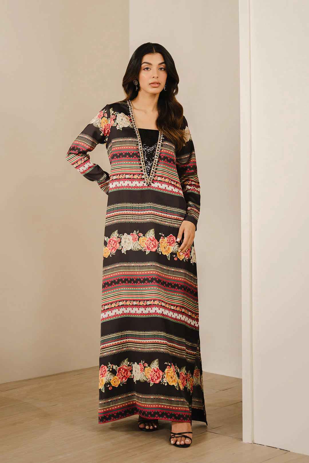 Multi Digital Printed Silk 3pc Unstitch