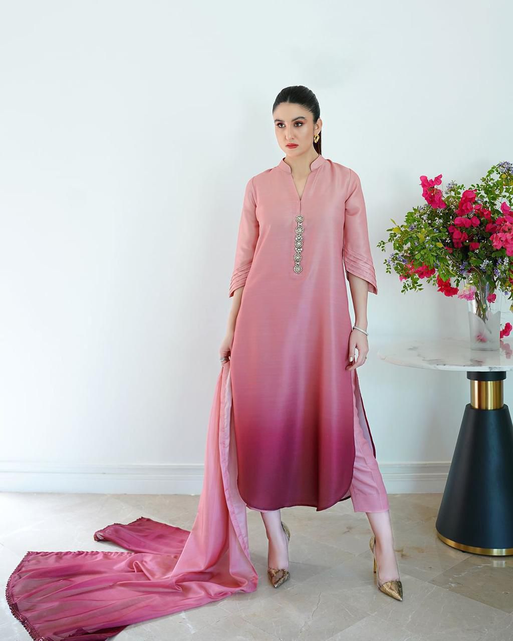 Shamoze Silk Digital Print 3pc Unstitch