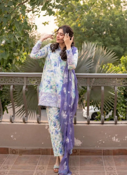 3Pc Dress Swiss Lawn Unstitch